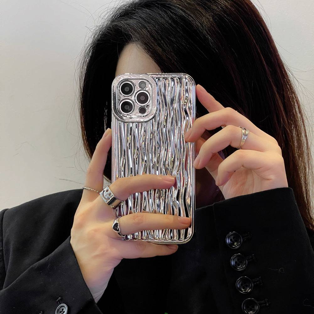 Luxury Silver Electroplated Water Ripple iPhone Case