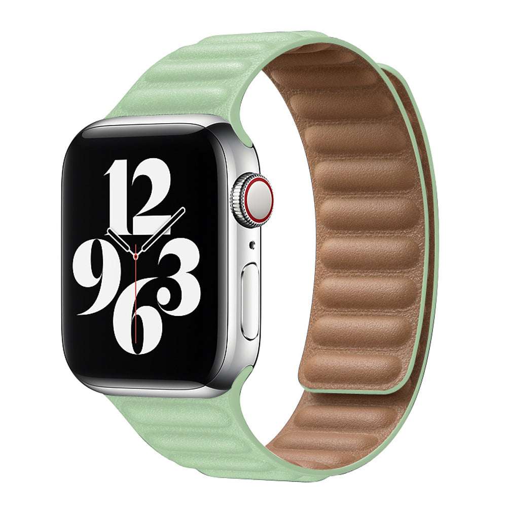 CASYFiE Two-section Leather Apple Watch Strap