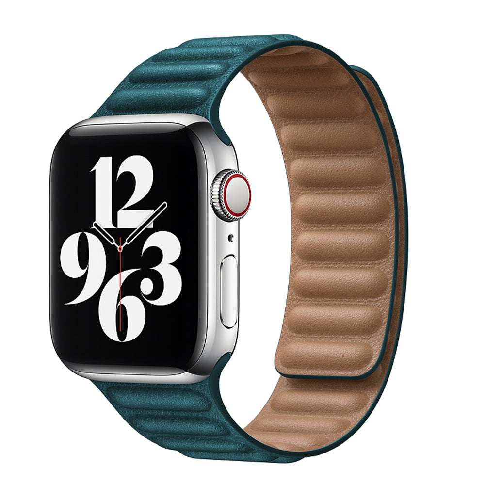 CASYFiE Two-section Leather Apple Watch Strap