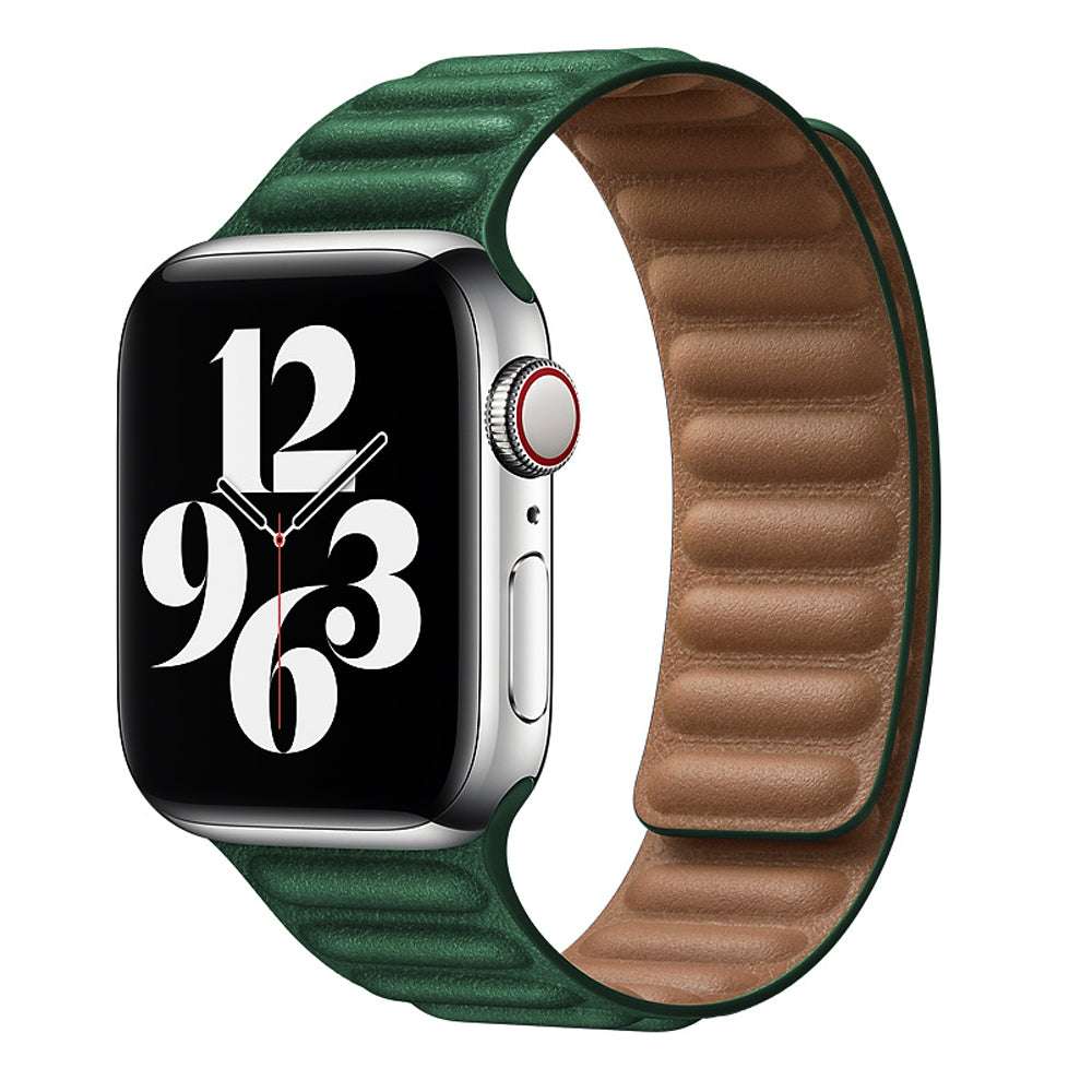 CASYFiE Two-section Leather Apple Watch Strap