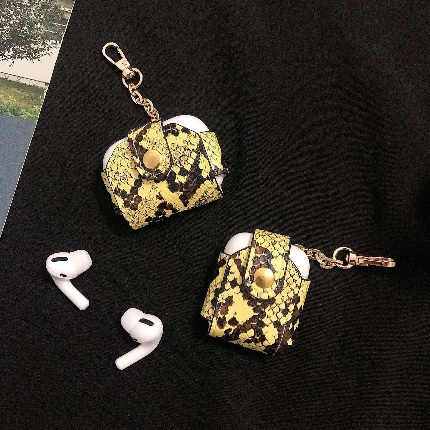 Snake Skin Pattern Apple AirPods Case