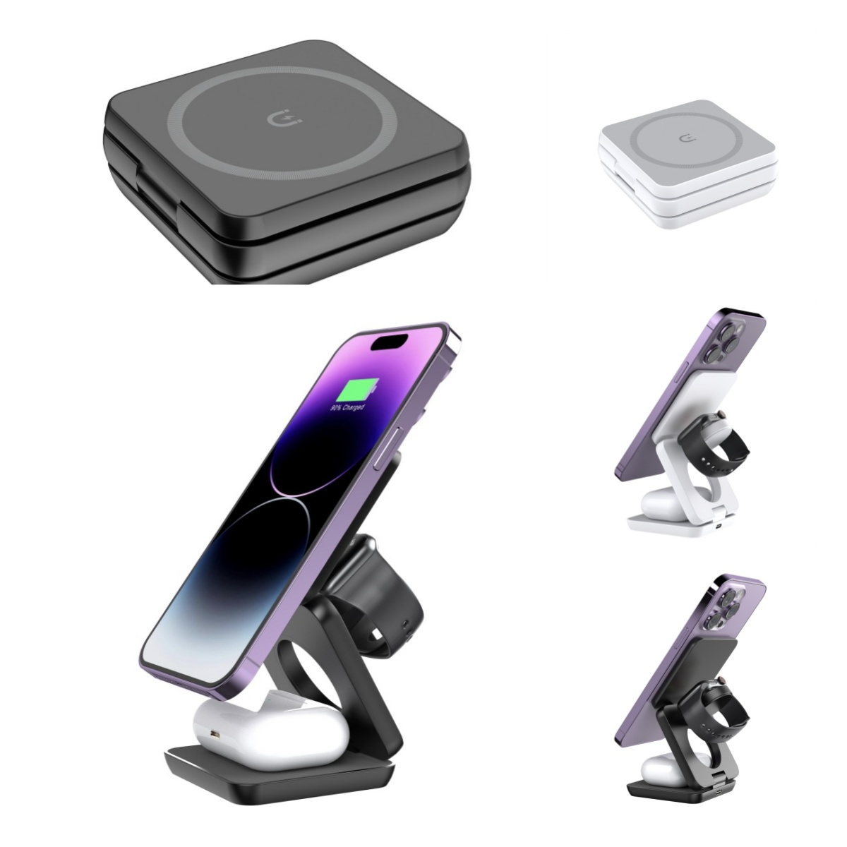 3 in 1 Foldable Magnetic Portable Wireless Charger