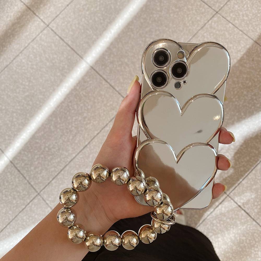 3 Dimensional Soft Shell Electroplating Love iPhone Case