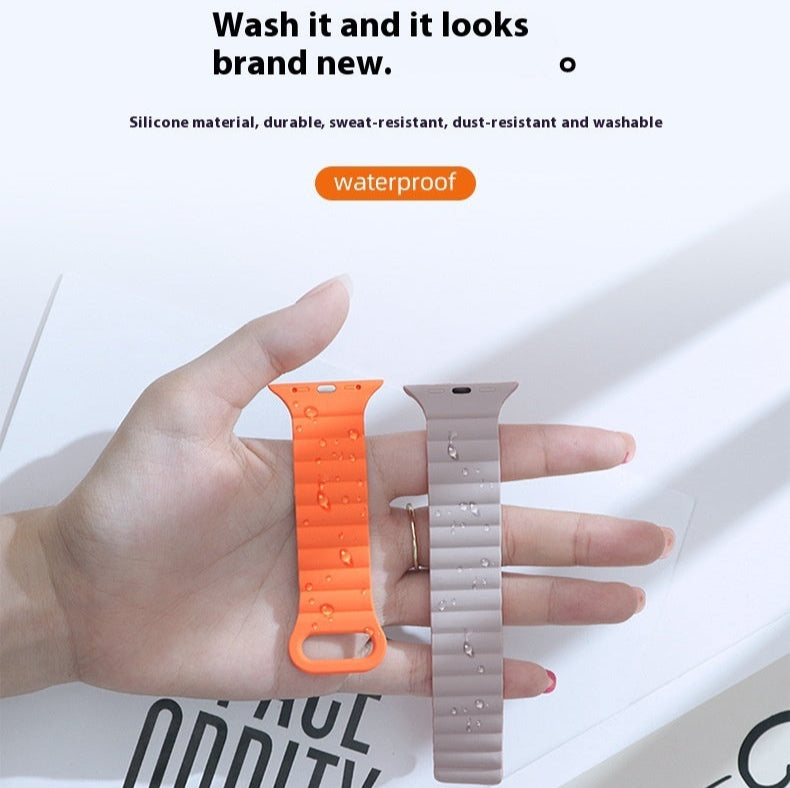 Premium Silicone Full Magnetic Apple Watch Strap
