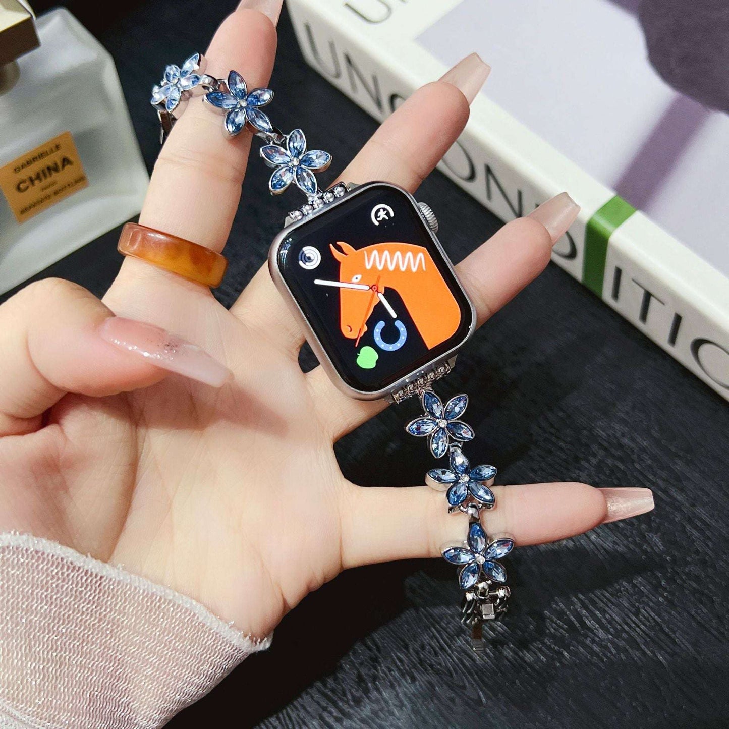 Flower Metal Apple Watch Strap For Her