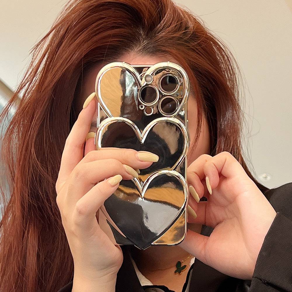 3 Dimensional Soft Shell Electroplating Love iPhone Case