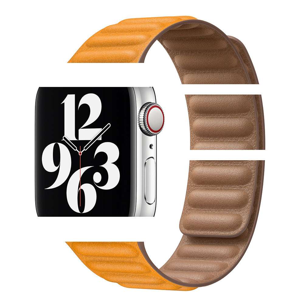 CASYFiE Two-section Leather Apple Watch Strap