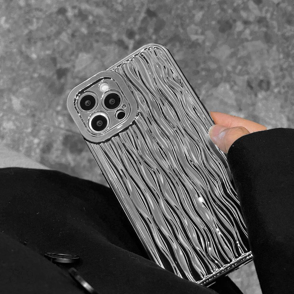 Luxury Silver Electroplated Water Ripple iPhone Case