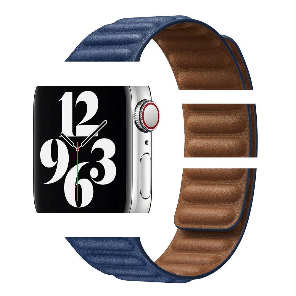 CASYFiE Two-section Leather Apple Watch Strap