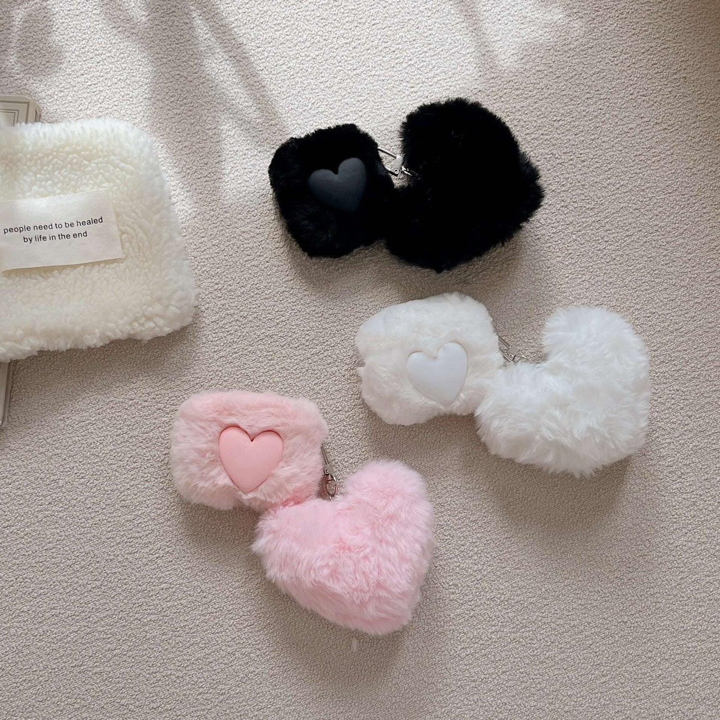 Plush Heart Apple AirPods Case