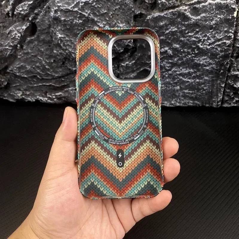 Kevlar Pattern Luminous Magnetic Pattern iPhone Case