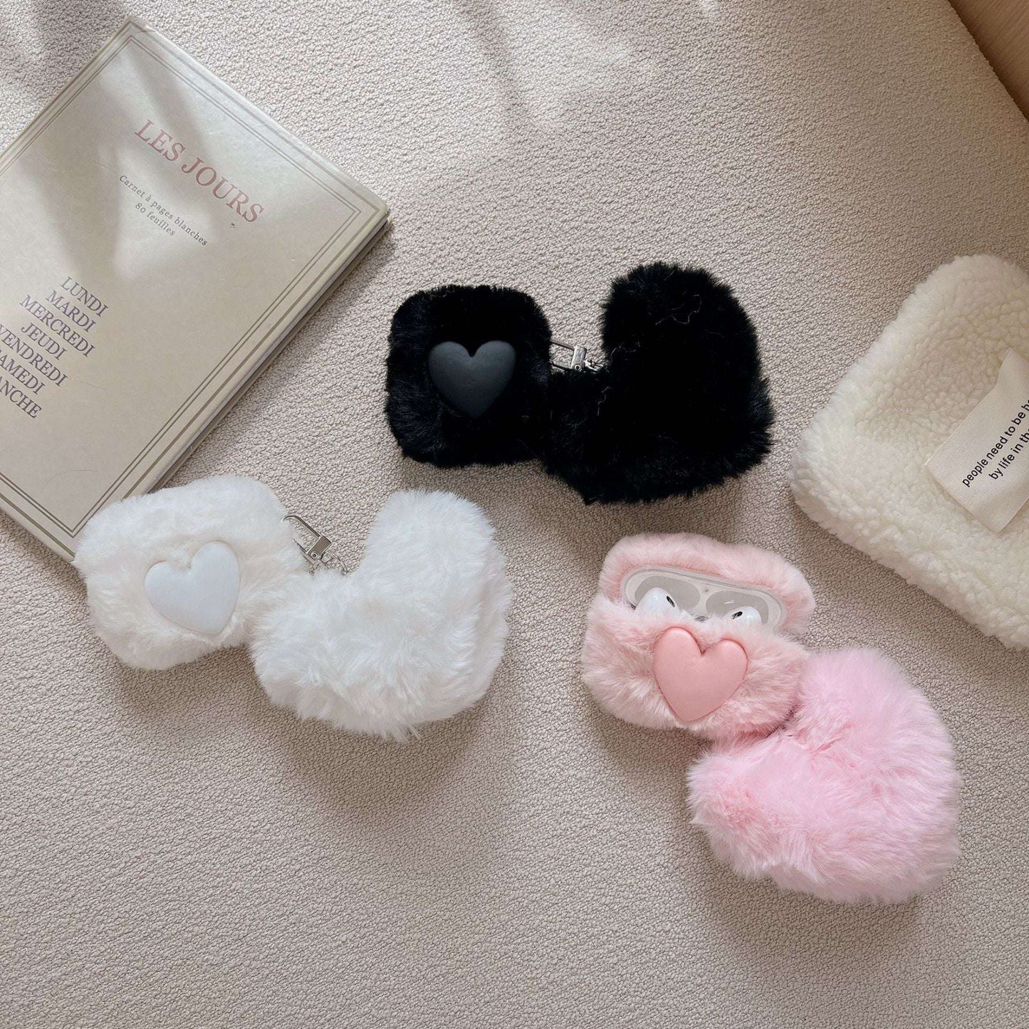 Plush Heart Apple AirPods Case