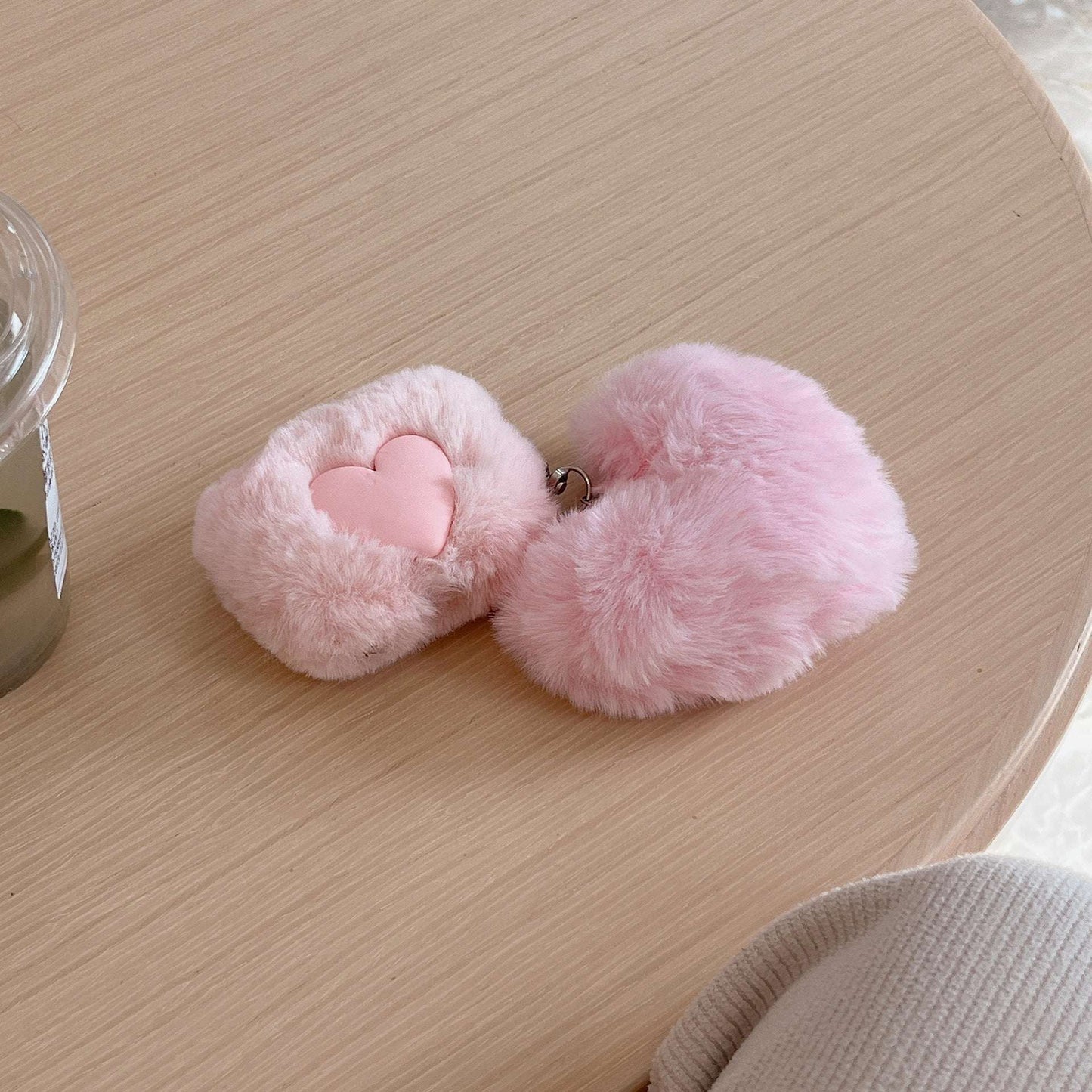 Plush Heart Apple AirPods Case