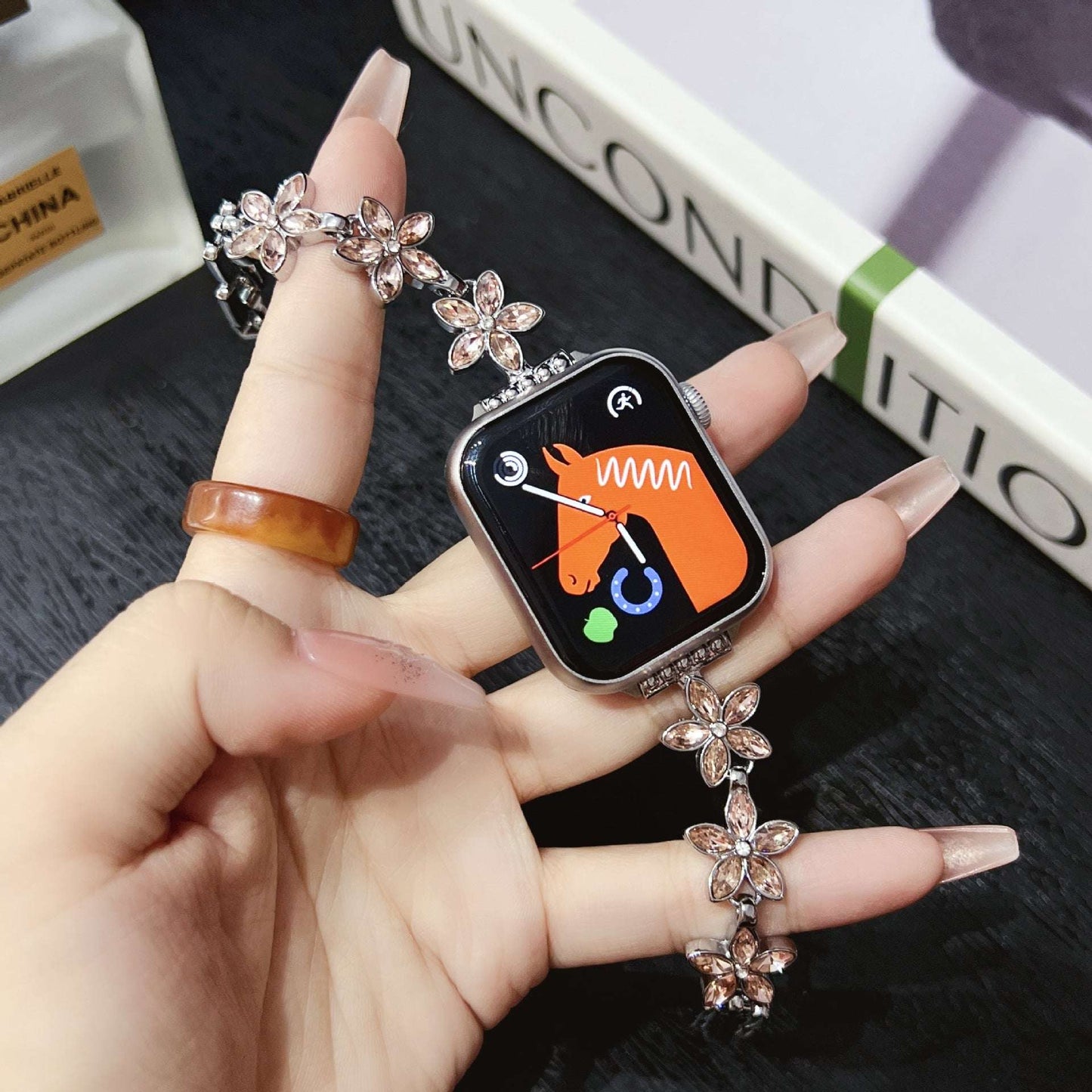 Flower Metal Apple Watch Strap For Her