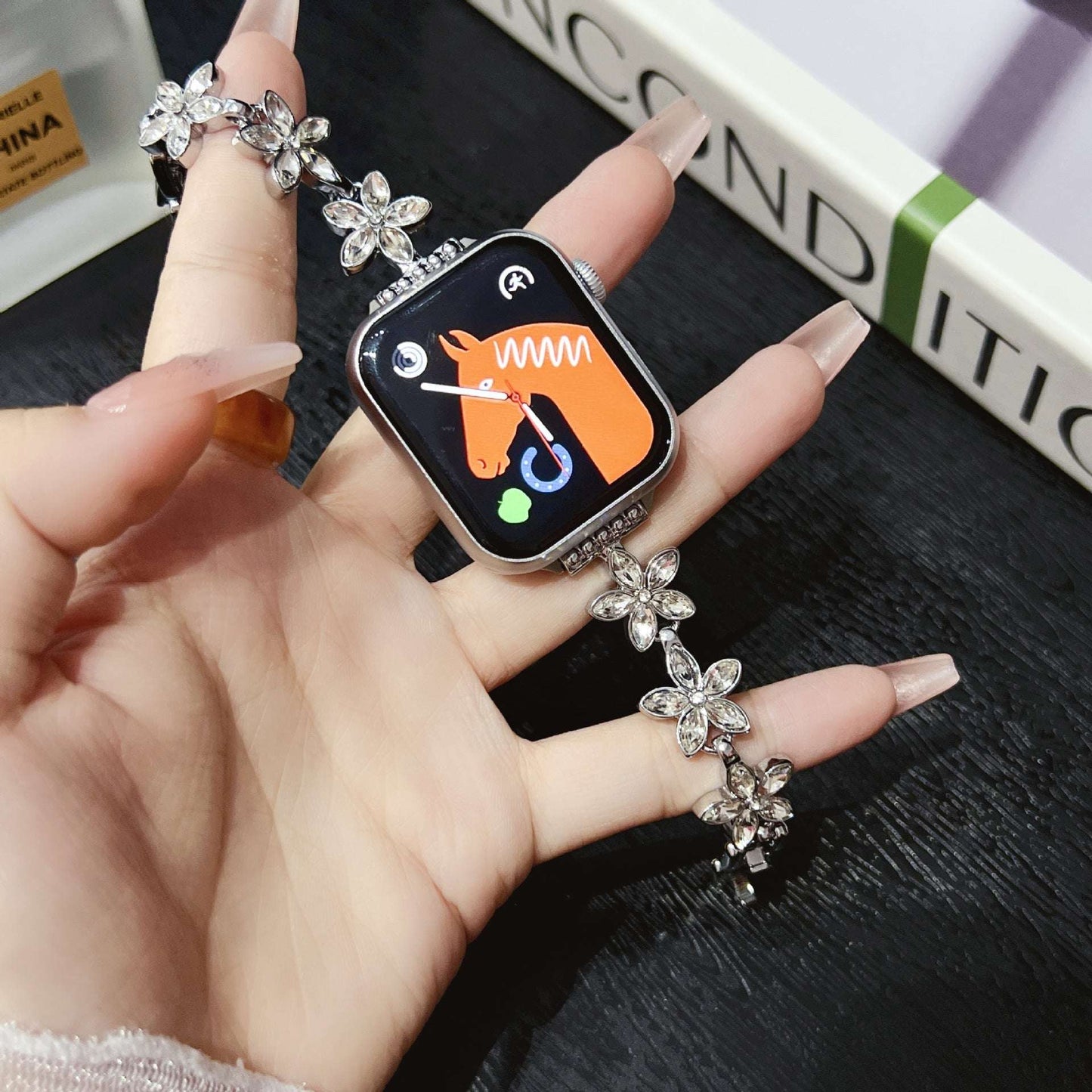Flower Metal Apple Watch Strap For Her
