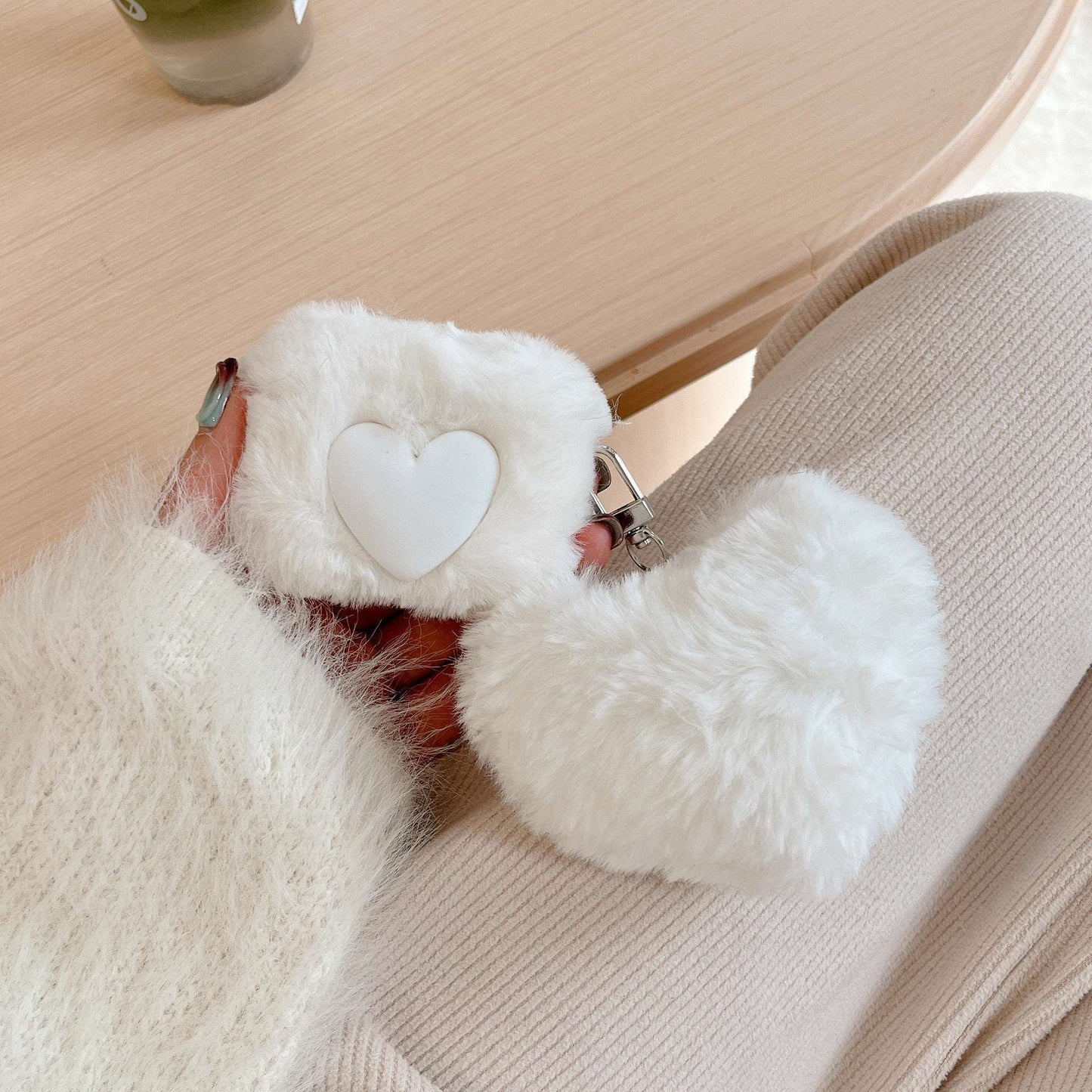 Plush Heart Apple AirPods Case