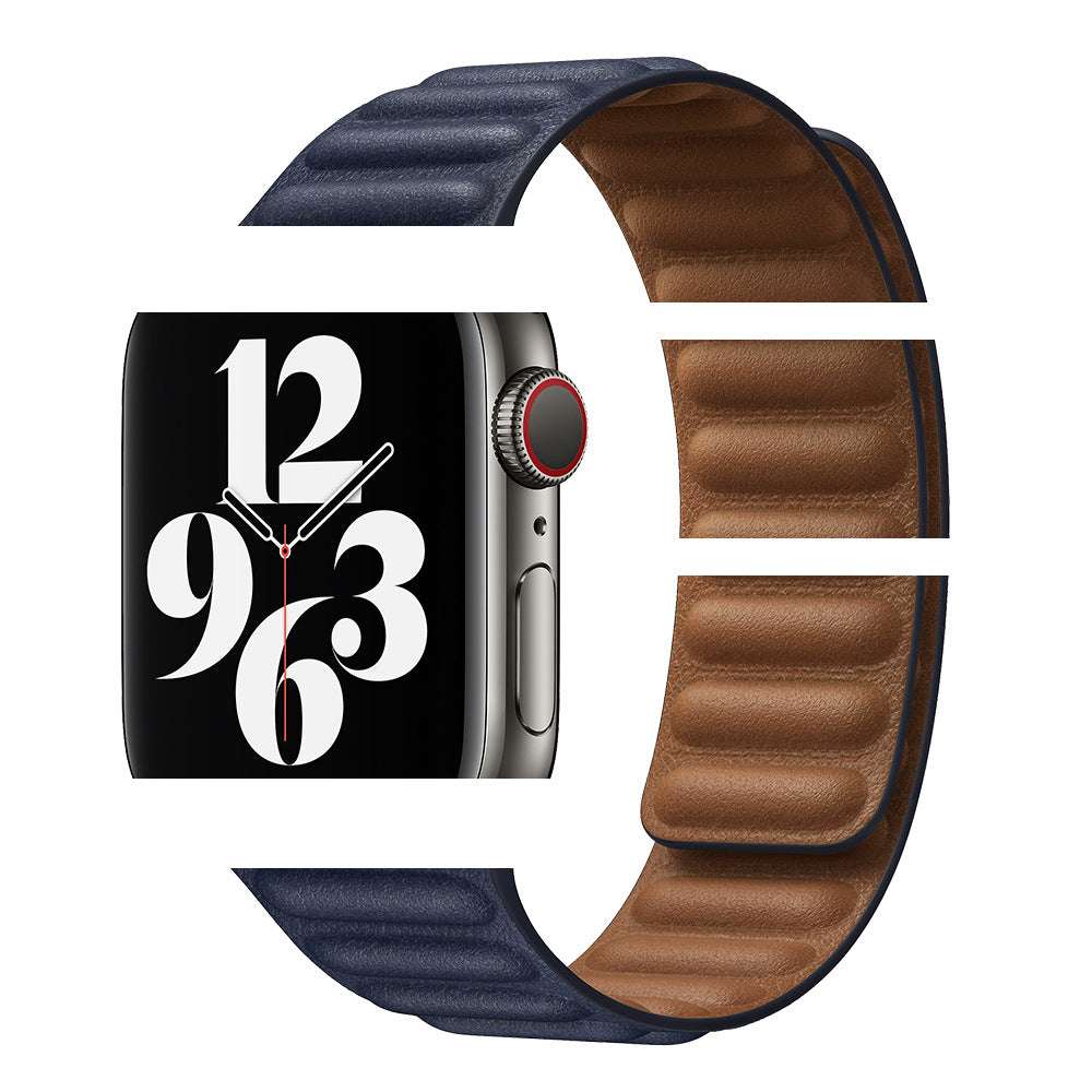 CASYFiE Two-section Leather Apple Watch Strap
