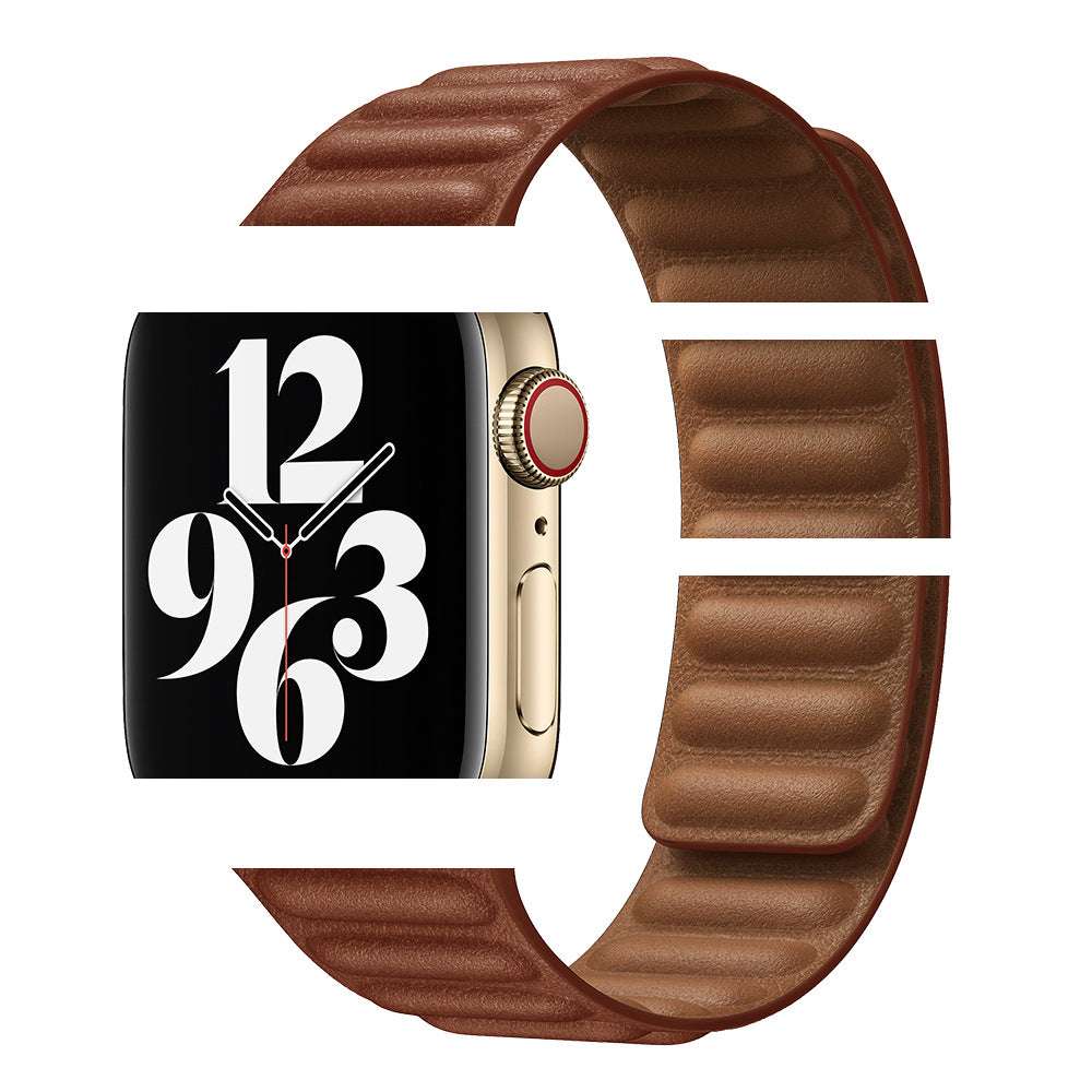 CASYFiE Two-section Leather Apple Watch Strap