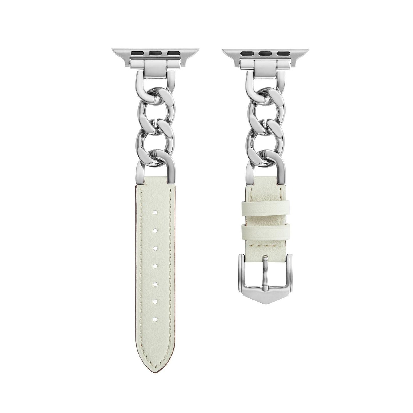 Classic Leather & Chain Apple Watch Strap