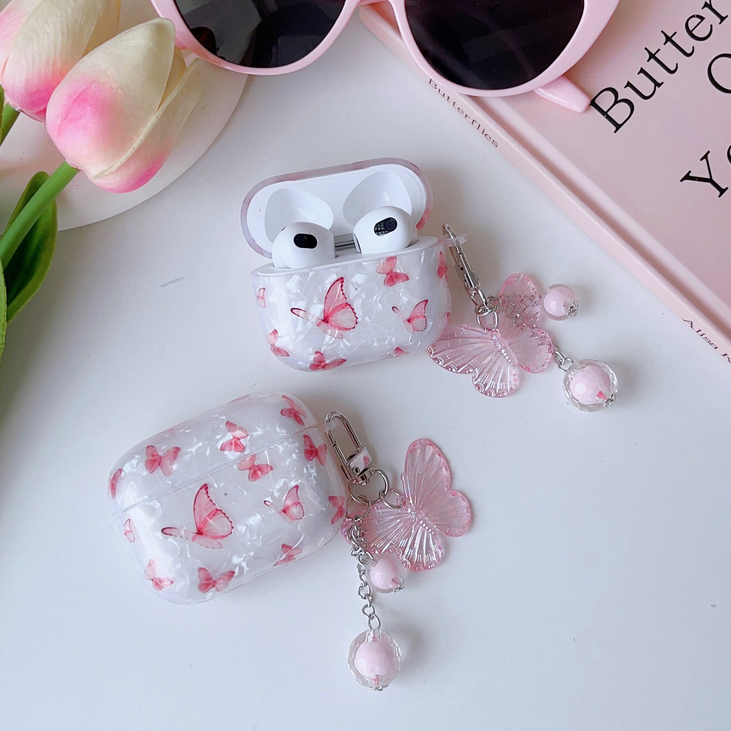 Shell Pattern Butterfly Apple AirPods Case