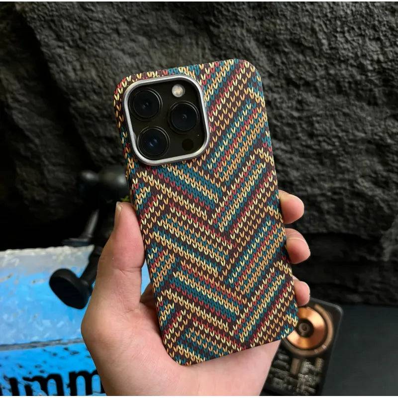 Kevlar Pattern Luminous Magnetic Pattern iPhone Case
