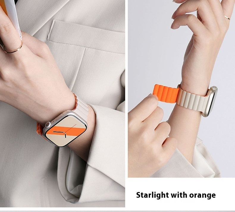 Premium Silicone Full Magnetic Apple Watch Strap