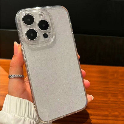 Transparent Glitter Apple iPhone Case
