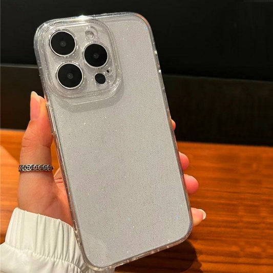 Transparent Glitter Apple iPhone Case