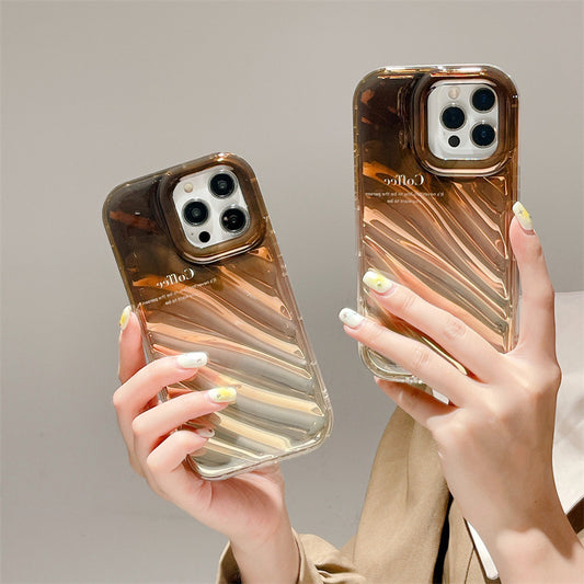 Double Inside Twill Water Ripple Pattern Apple iPhone Case