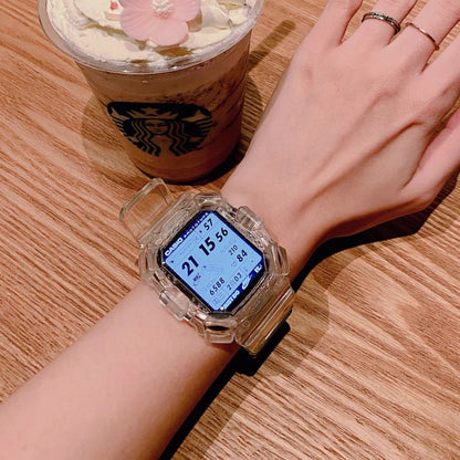 Single Loop Silicone Apple Watch Strap With Case