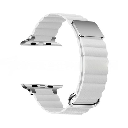 Genuine Leather Magnetic Reverse Buckle Watch Strap