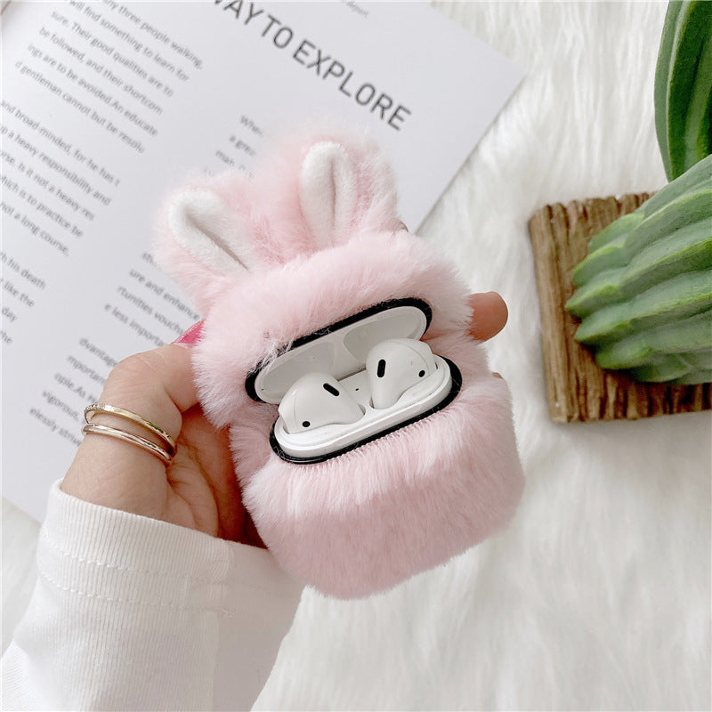 Plush Rabbit Apple AirPods Case