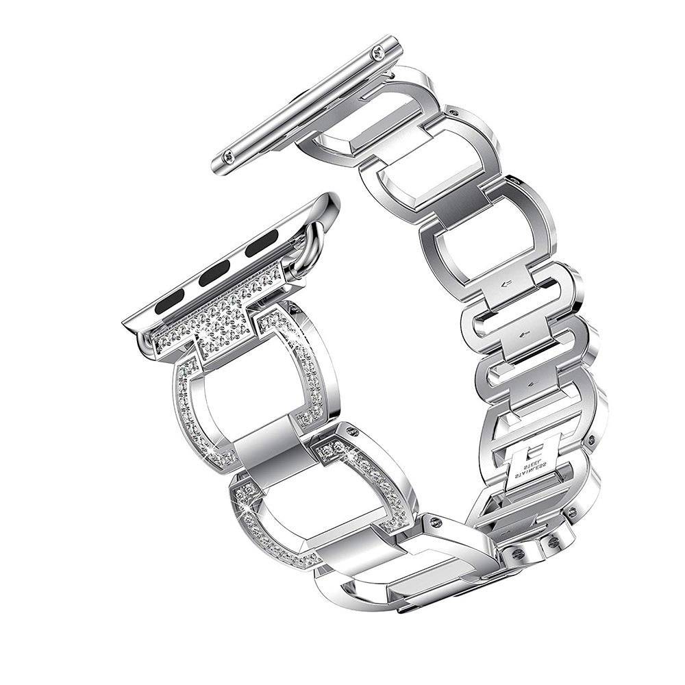 Stainless Steel With Diamond Apple Watch Strap