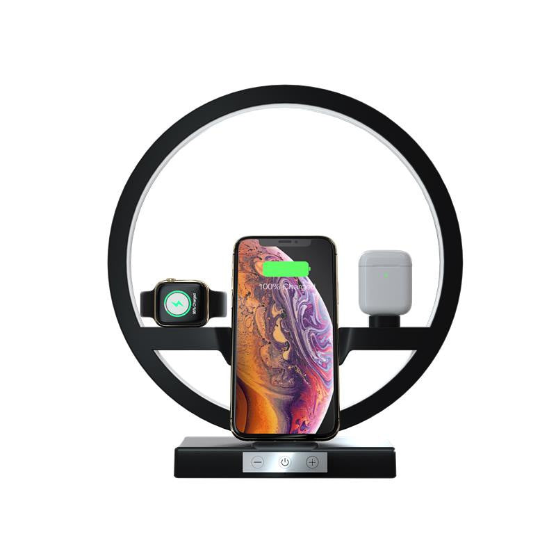 4-in-1 Bedside Lamp Wireless Charger