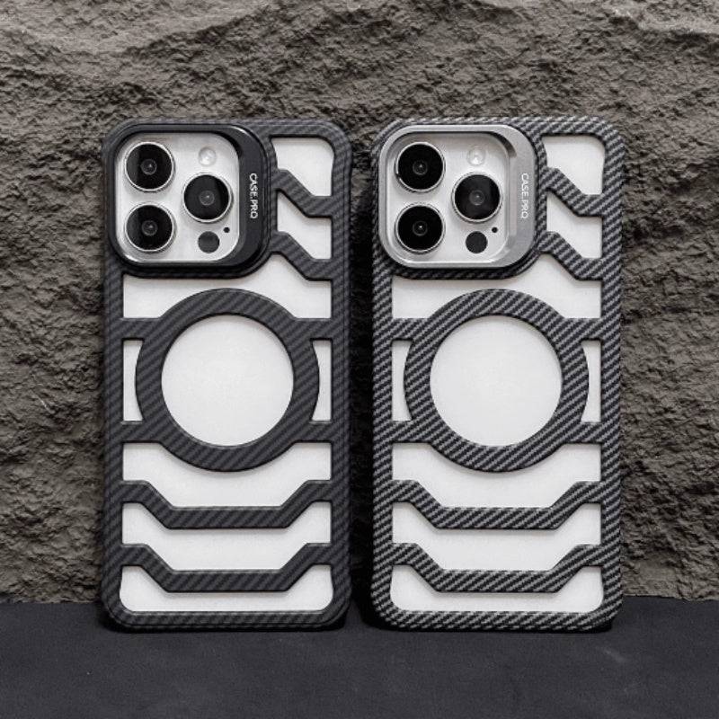Magnetic Carbon Fiber Frosted iPhone Case