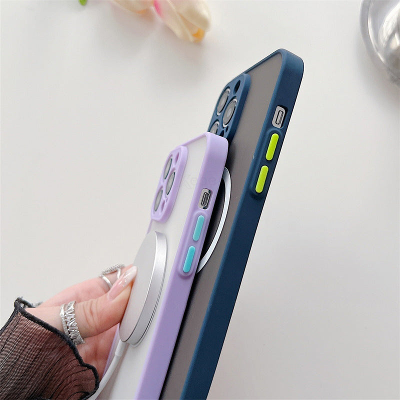Magnetic Lanyard Transparent Crossbody Drop-resistant  Apple iPhone Case