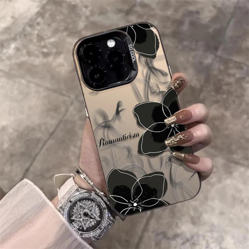 Flower Pattern Drop-Resistant Apple iPhone Case