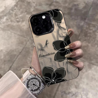 Flower Pattern Drop-Resistant Apple iPhone Case