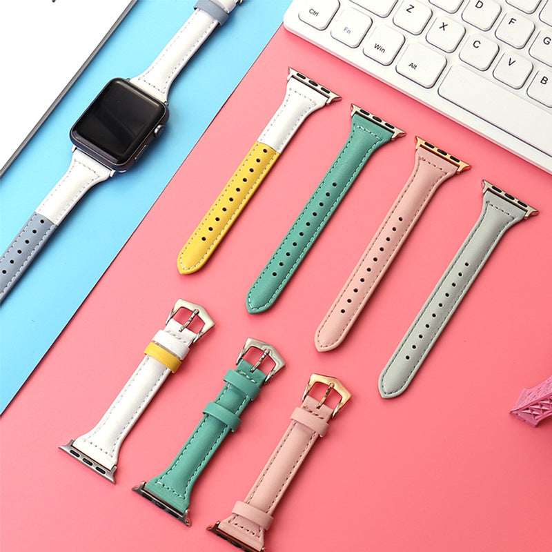 CASYFiE Thin Leather Apple Watch Strap