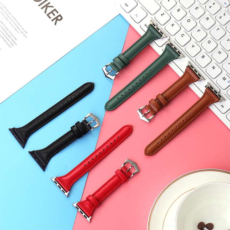 CASYFiE Thin Leather Apple Watch Strap
