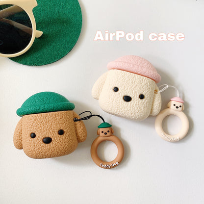 Cartoon Hat Dog Apple Airpod Case