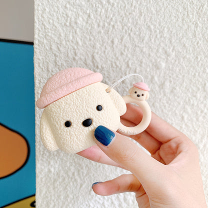 Cartoon Hat Dog Apple Airpod Case