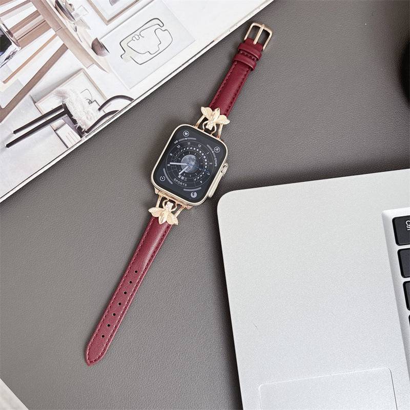 Bee Leather Plain Apple Watch Strap