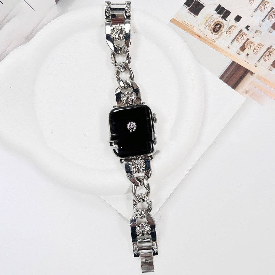 Cross Heart Stainless Steel Strap Apple Watch Strap For Her