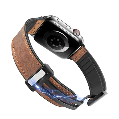 Genuine Leather Magnetic Apple Watch Strap