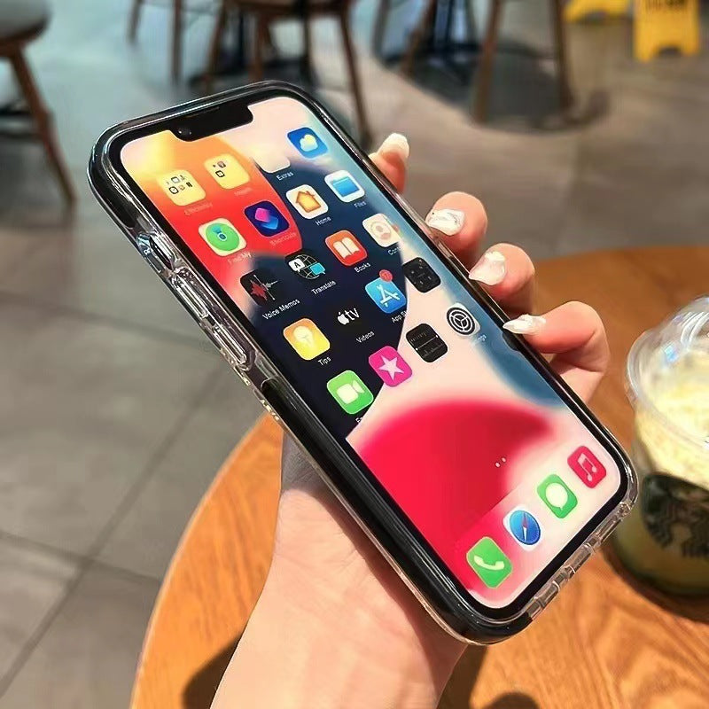 Diamond Shell Pattern Transparent Apple iPhone Case