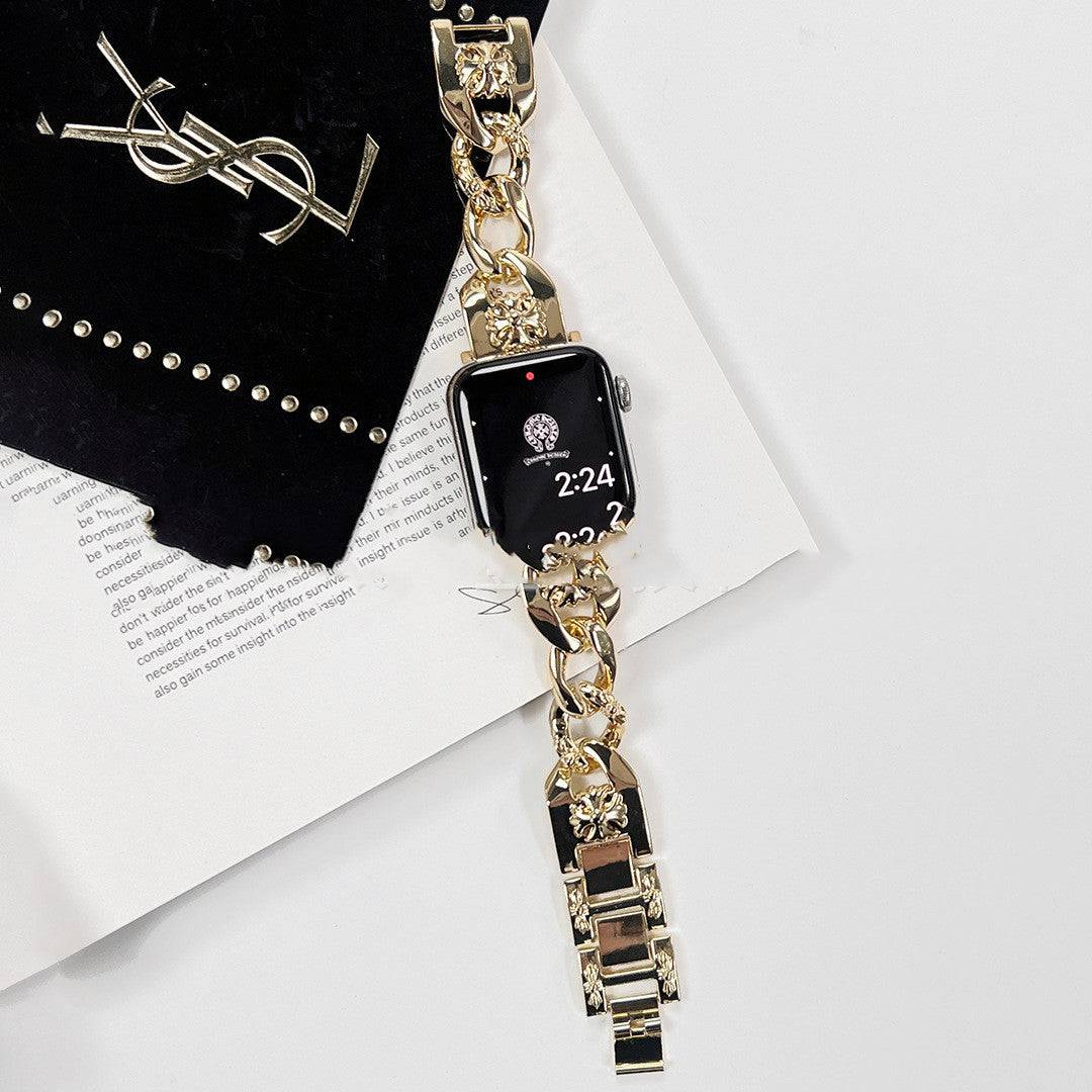 Cross Heart Stainless Steel Strap Apple Watch Strap For Her
