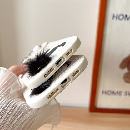 Cute Furry Panda Apple iPhone Case