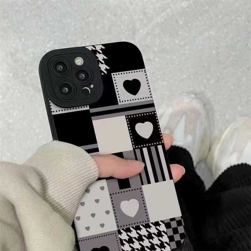 Silicone Splicing Grid iPhone Case