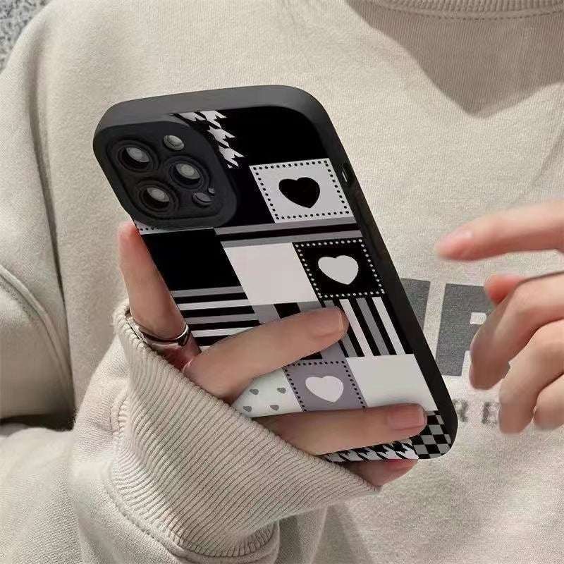 Silicone Splicing Grid iPhone Case